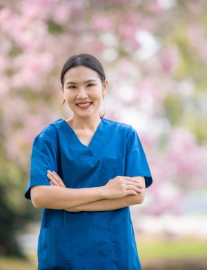 Healthcare or physical therapy nurse is helping elderly appears relaxed listen music engaged in an exercise routine caregiver individuals focused on rehabilitation exercises elder concept.